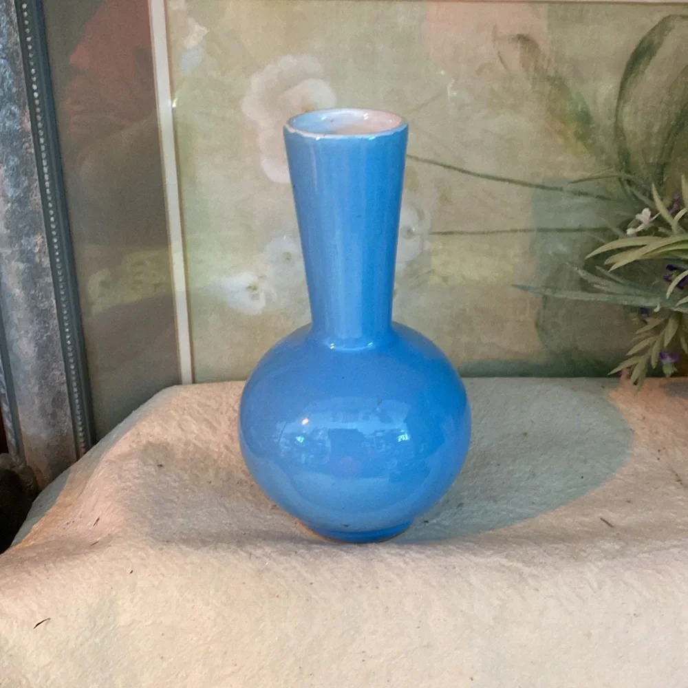 Vintage Blue Drangonfly Bud Vase